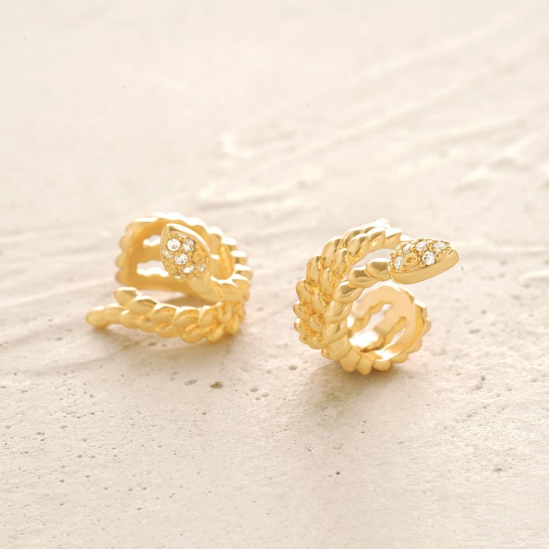 MYEARS Women Ear Cuff Earring Gold Non Pierced Ear Cartilage Clip on Wrap Hoop 14K Gold Filled Tiny Boho Beach Simple Minimalist Delicate Handmade Hypoallergenic Jewelry Gift-Sold as Single/Pair - Image 5